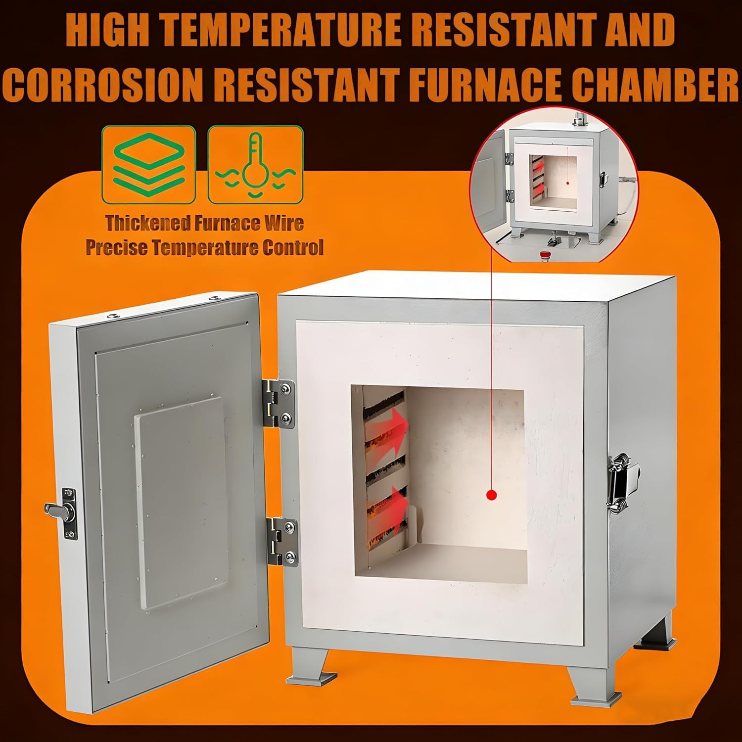 Forno Elettrico per Ceramica da 2000 W per Uso Domestico, Forno di Fusione Ad Alta Temperatura 2102℉/1150℃ con Regolatore, Ideale per La Creazione di Gioielli E Ceramiche. White B