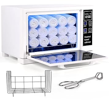 Hot Towel Warmer, 6L Heated Towel Warmers Cabinet with Clip for Spa, Salon, Home, EstheticianWhite
