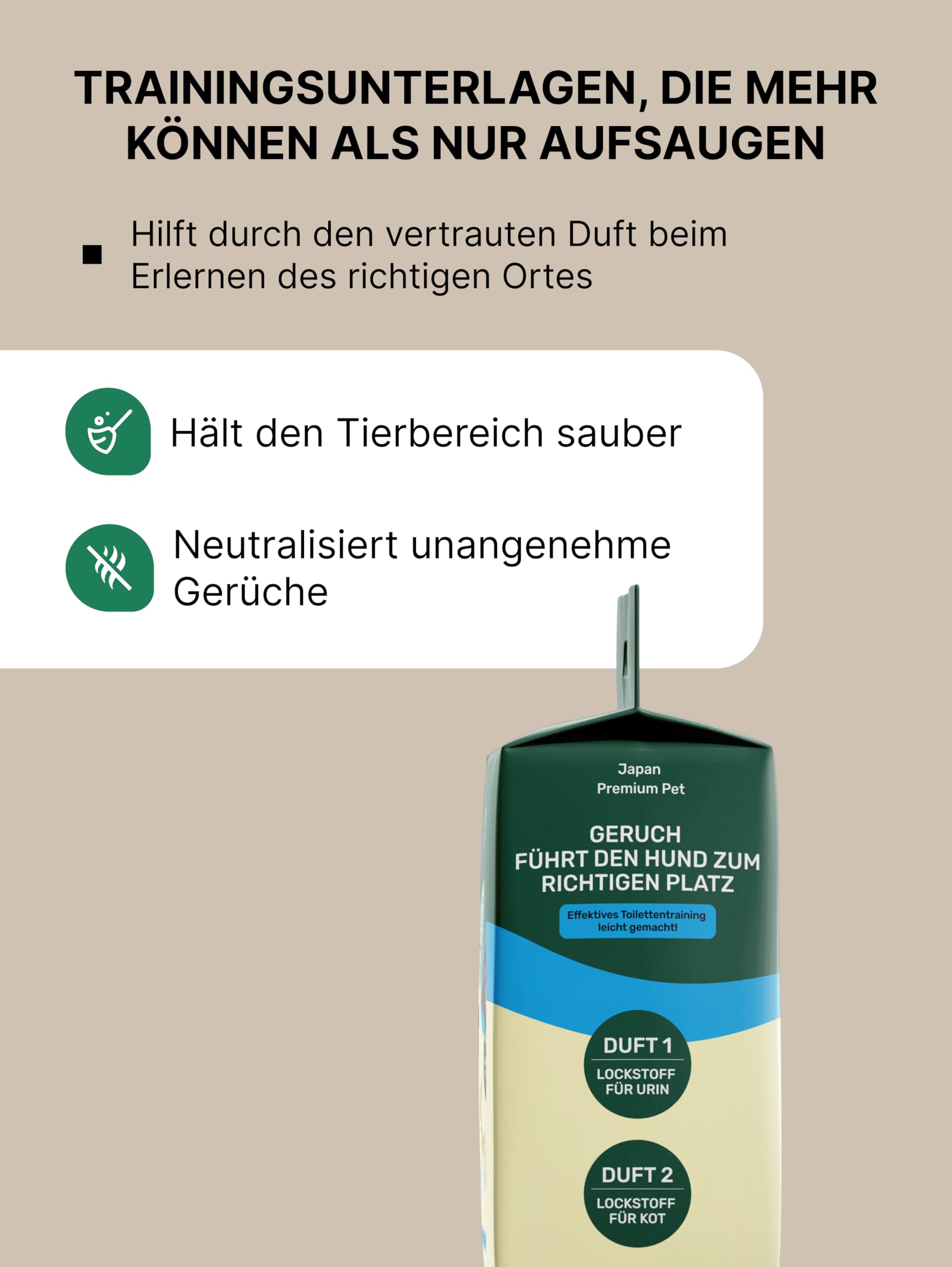 Hundetoilette Trainingspads | Hochsaugfähige Pipi Matten für Hunde | 2-Polymer-Technologie | Geruchsneutralisierend & Rutschfest Welpen Unterlagen | Antibakteriell Puppy Pads | 48Stk
