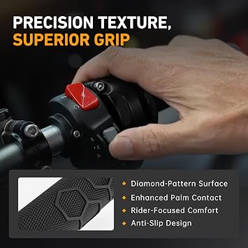 Twist Throttle Grip with Cable and Spare Right Handlebar Grip Fit for Sur Ron Ultra Bee, Electric Throttle Handle Assembly, High-Response Ebike Accelerator for Surron Electric Dirt Bike