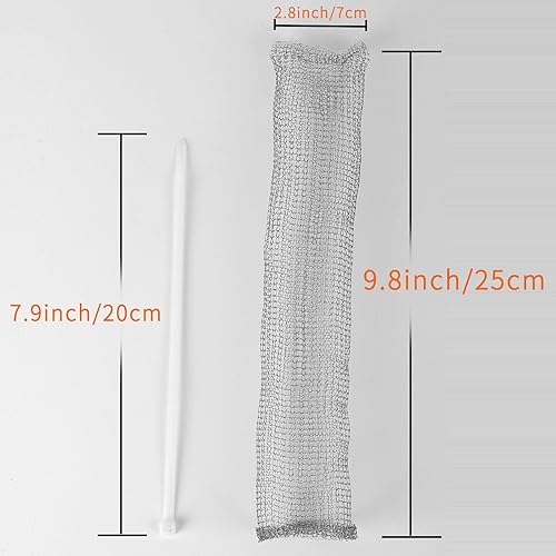 Miniatura 6 de 24 trampas de pelusa de acero inoxidable para lavadora, trampas de pelusa para manguera de lavadora con 24 bridas para cables, filtro de malla para