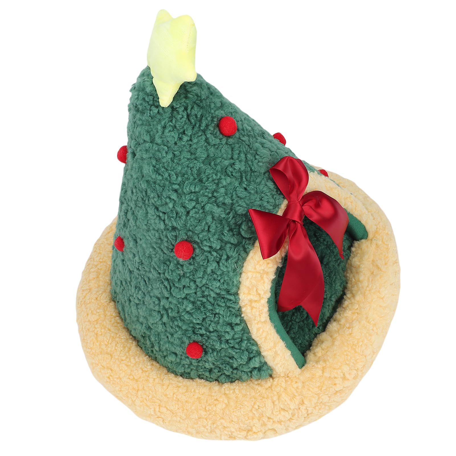 Casa para mascotas, árbol de Navidad, camas interiores para gatos, cama de cueva para gatos, diseño semicerrado, árbol de Navidad multifuncional, triangular, cama cálida para mascotas para el