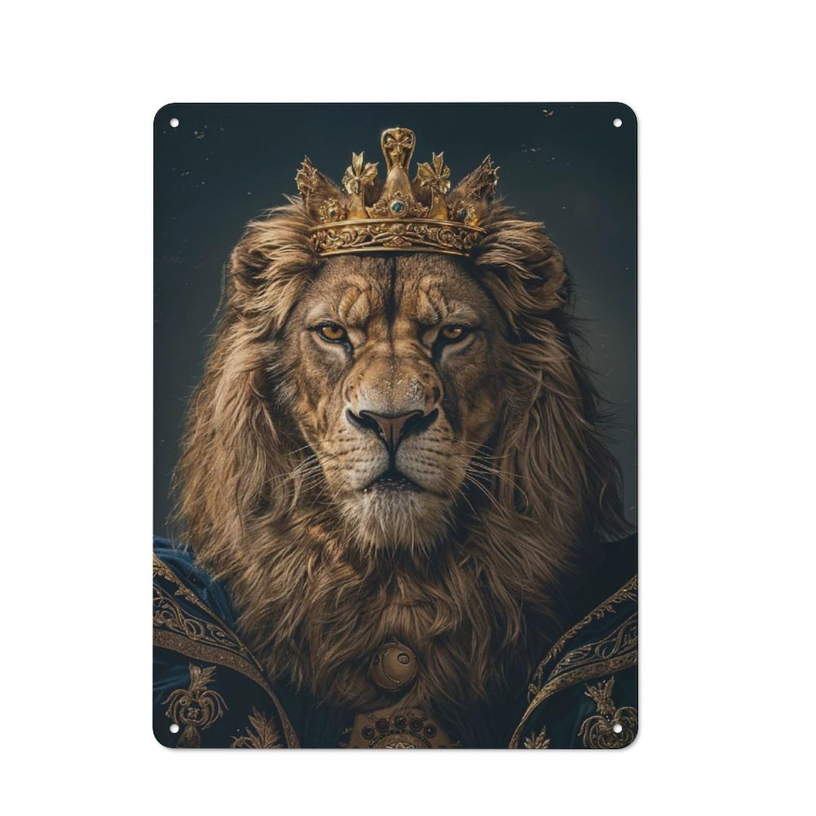 Lion Cottage Style Metal Wall Decor 40x30cm, Farmhouse Metal Sign for Farmhouse Kitchen, Pantry Or Dining Area