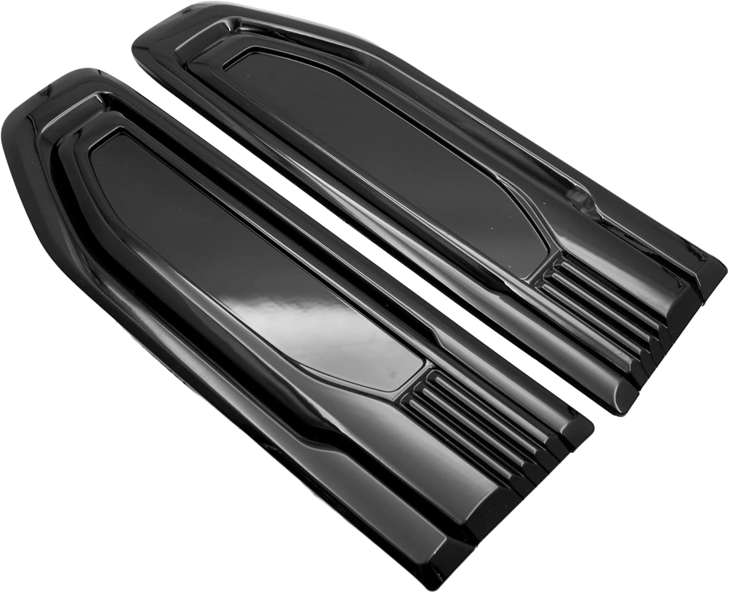 Pair Set 2019-2026 6.2L V8 Vent Emblem Decal Right Left Kit 3D Driver Passenger Side Nameplate Badge Replacement for Sierra 1500 86532094 85160723 (Black Silver)