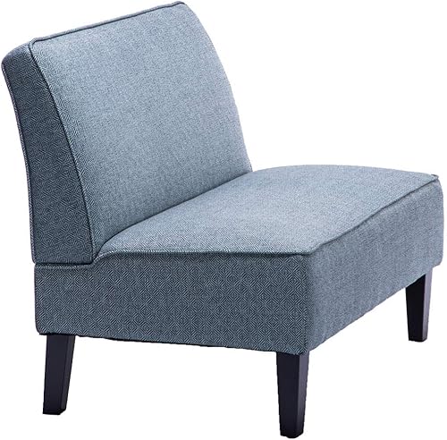 Miniatura 5 de Yongqiang Sofá de dos plazas tapizado sin brazos para sala de estar, dormitorio, comedor, sofá pequeño, sofá, banqueta, tela