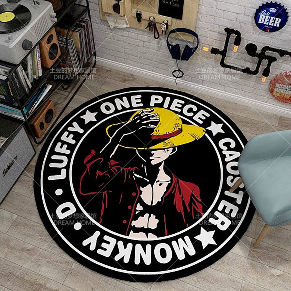 Tapis One Piece rond pour décorer le coin lecture du salon