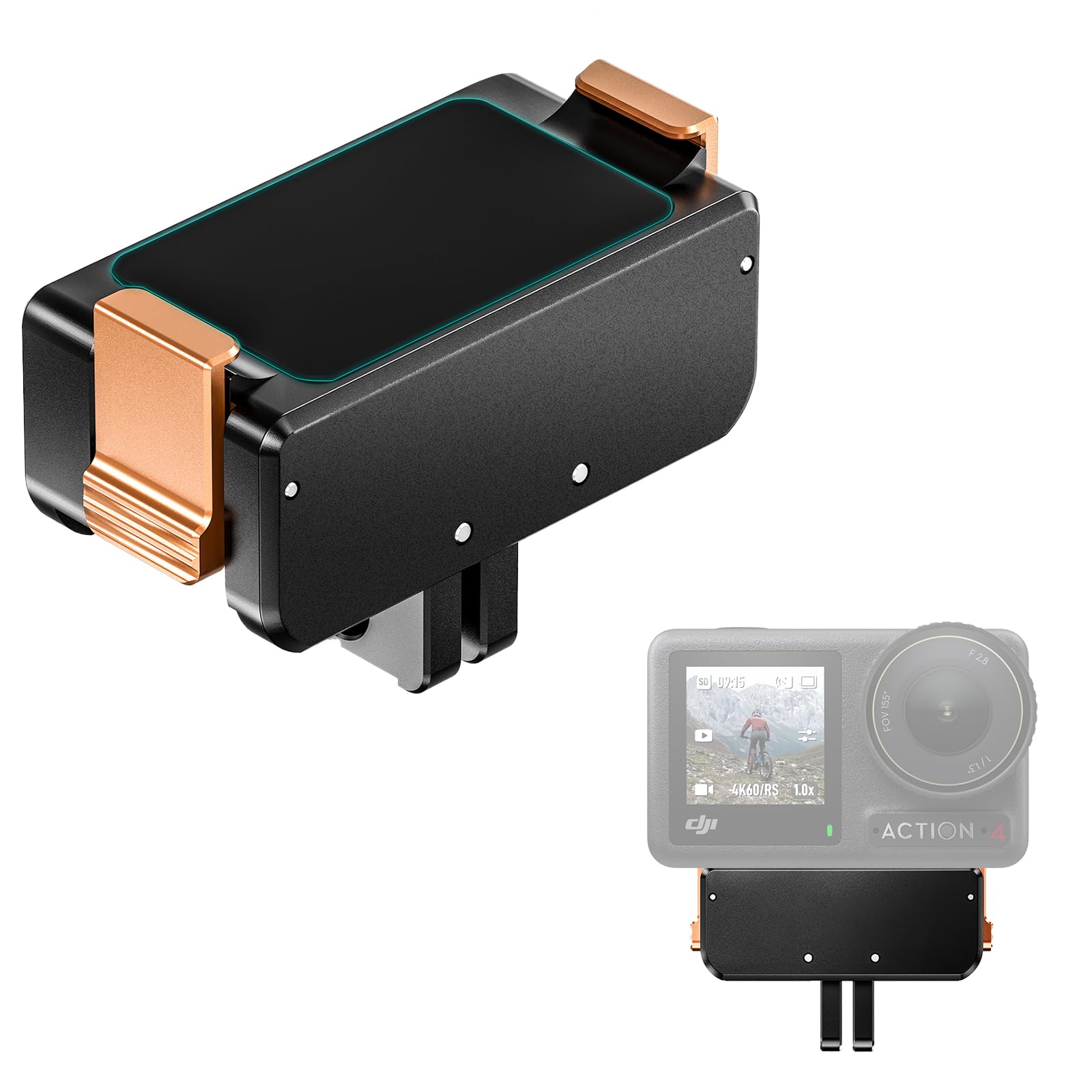 Adaptateur Magnétique NEEWER Pour DJI Osmo Action 5/4/3 - Support Rapide Métal, Filetage Trépied 1/4"