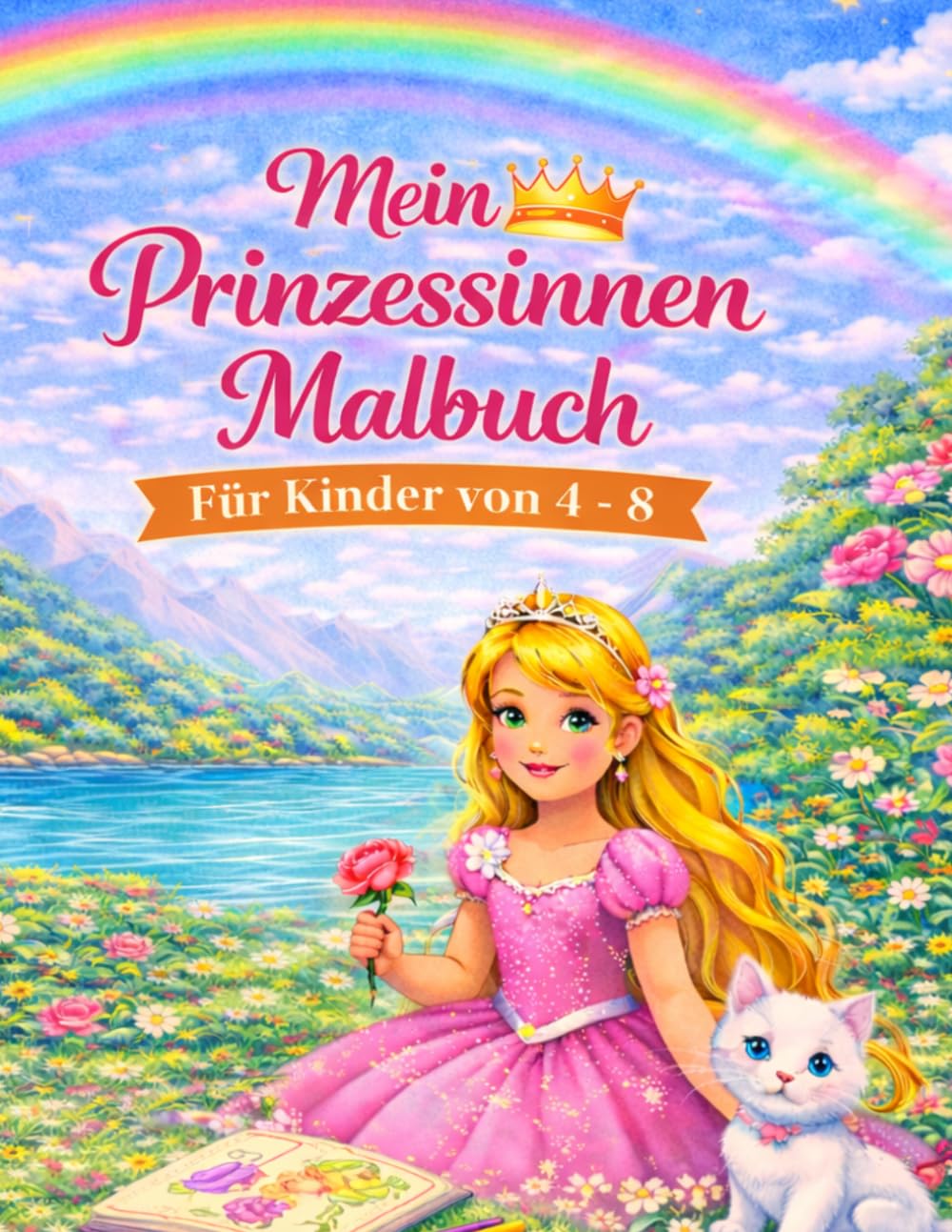 Mein Prinzessinnen Malbuch: Die fröhliche Prinzessin - Malbuch für Kinder