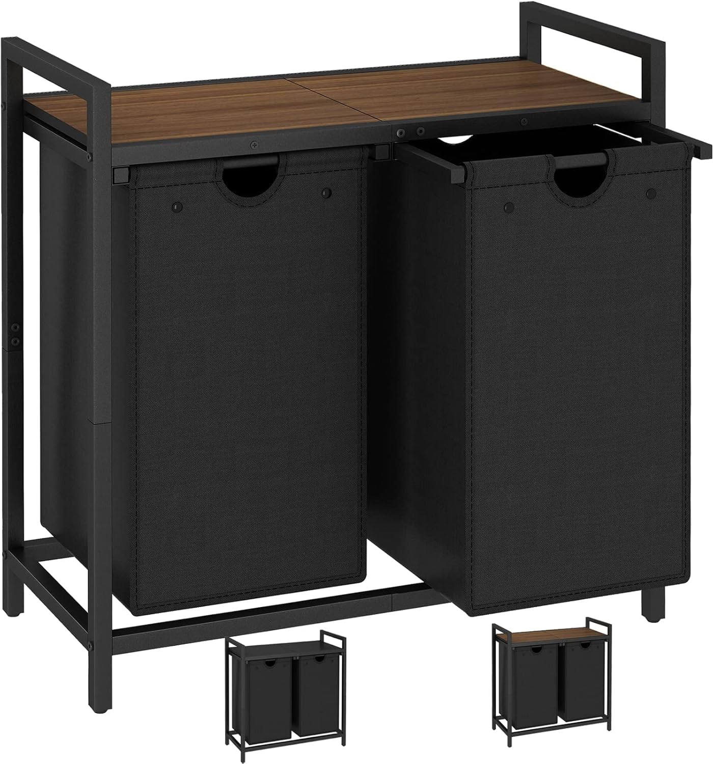 LAATOOREE Laundry Hamper, TwoColor 2 × 48L Laundry Basket