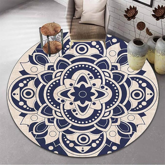MultiPurpose Desk Chair Mat,Round Floormat for Under High Chair,Hardwood/Ceramic