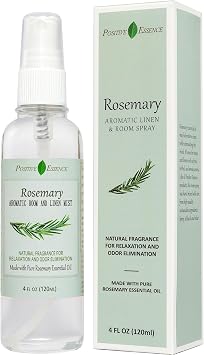 Rosemary Pillow & Room Spray, Natural Aromatic Bathroom Spray Made with Pure Rosemary Essential Oil, Calming Home Fragrance