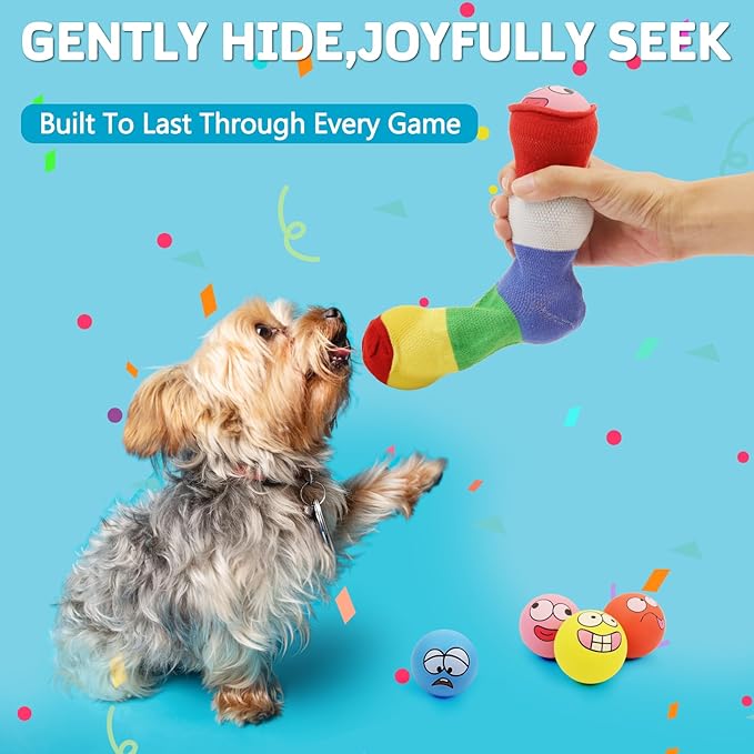 Juguetes para Perros Chirriantes de Goma Suave, Pelotas para Cachorros (8 Unidades) miniatura 3