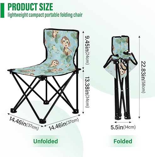 Miniatura 3 de Outdoor Folding Cute Monkey Flower Camping Chairs for Adults Portable Camping Chair Lightweight Lawn Chair 202a4996