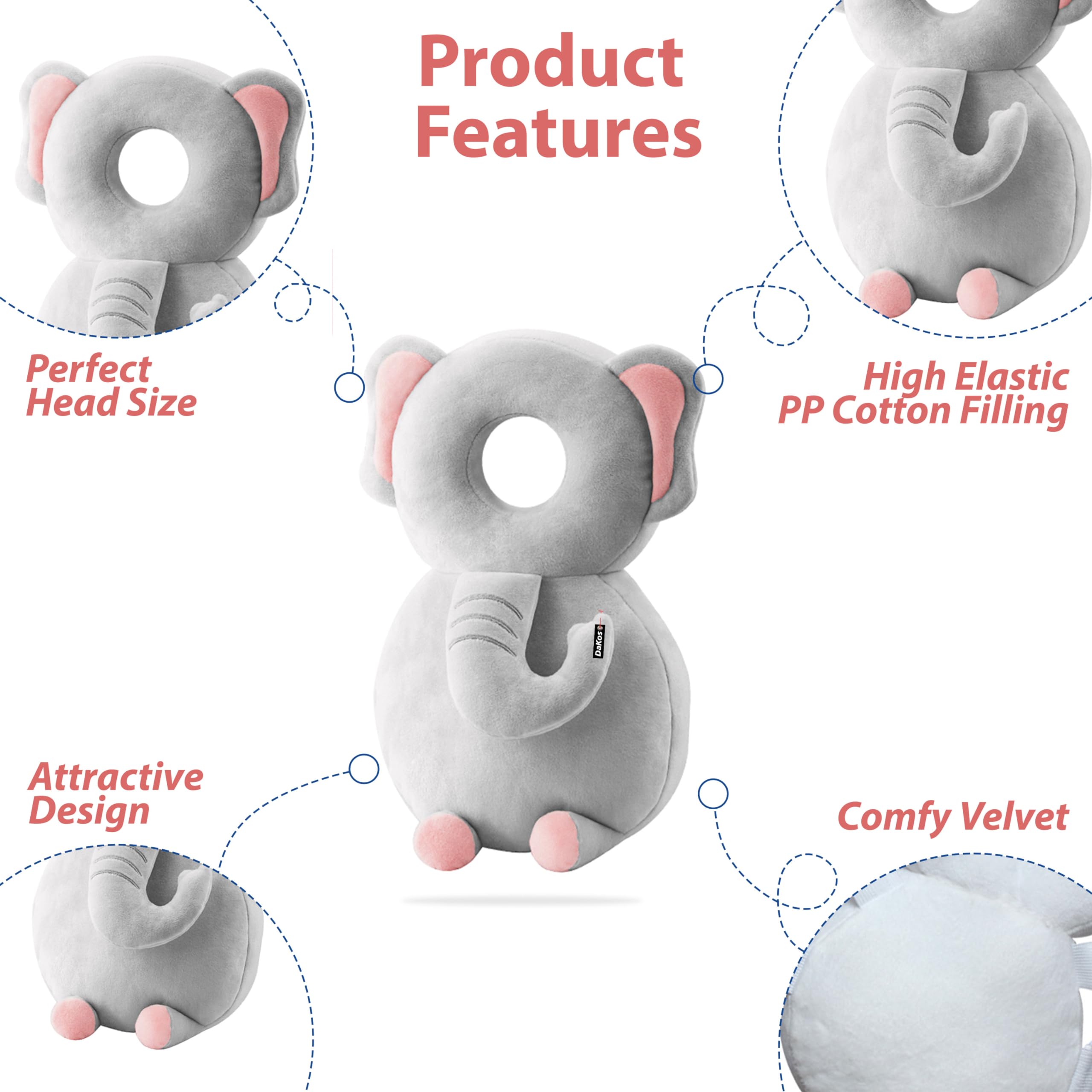 Dakos Animal Shaped Head Protector for Baby Safety, Head Safety Pad, Toddler Baby Head Protection Gear, Infant Back Protector (MFP324) 2