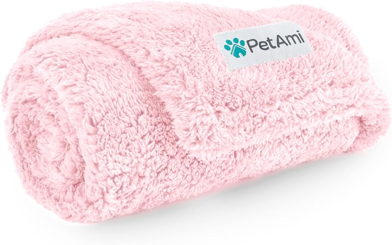 Manta impermeável de Sherpa para cães e gatos PetAmi Rosa 60,96 x 81,28 cm