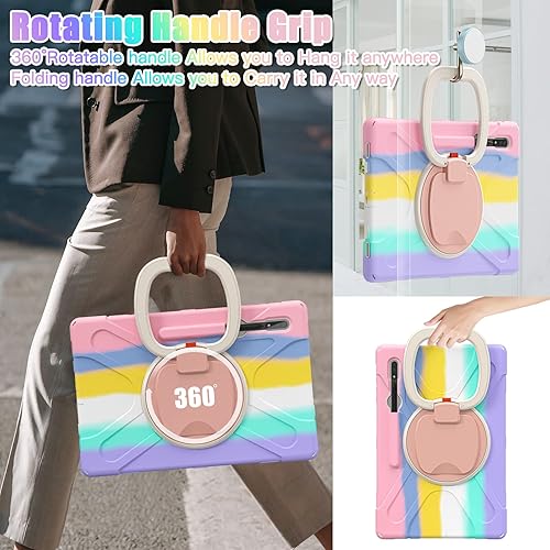 Miniatura 221 de Funda resistente para Galaxy Tab S10 Ultra 2024/S9 Ultra 2023/S8 Ultra 2022, funda híbrida resistente con soporte para bolígrafo S, funda a prueba