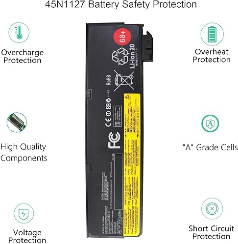 Miniatura 5 de X240 6Cell 68+ (0C52862) Batería compatible con Lenovo T440 T440s T450 T460 T460p T550 T560 W550s X250 X260 X270 45N1124 45N1125 45N1125 4 5N112 8