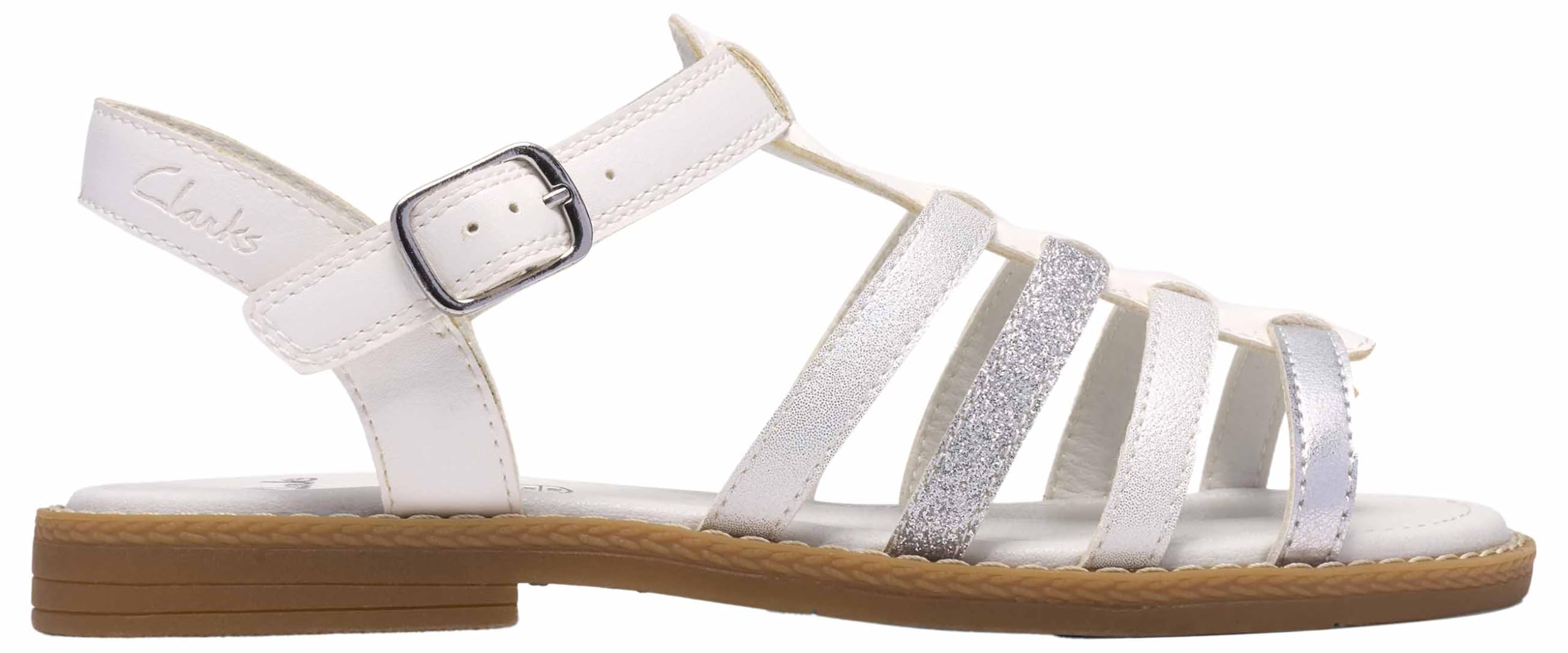 Clarks Luana Hope K. Childrens White Combi, 10