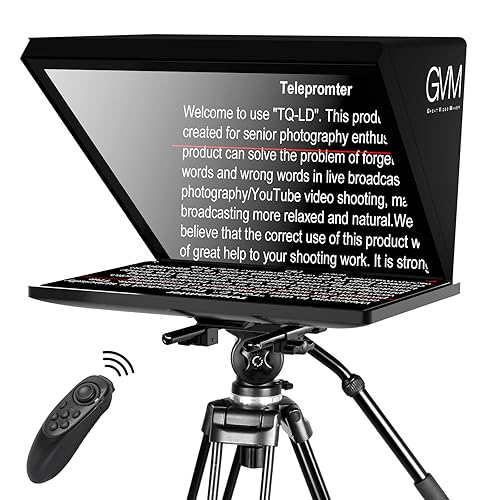 GVM Teleprompters for Digital Cameras/camcorders Portable 18.5'' Teleprompter Kit with