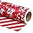 WRAPAHOLIC 30 Inch Jumbo Reversible Unicorn Christmas Wrapping Paper - 30 Inch x 100 Feet Jumbo Roll Red Santa Claus, Unicorn Wrapping Paper and Stripe Design for Holiday, Party