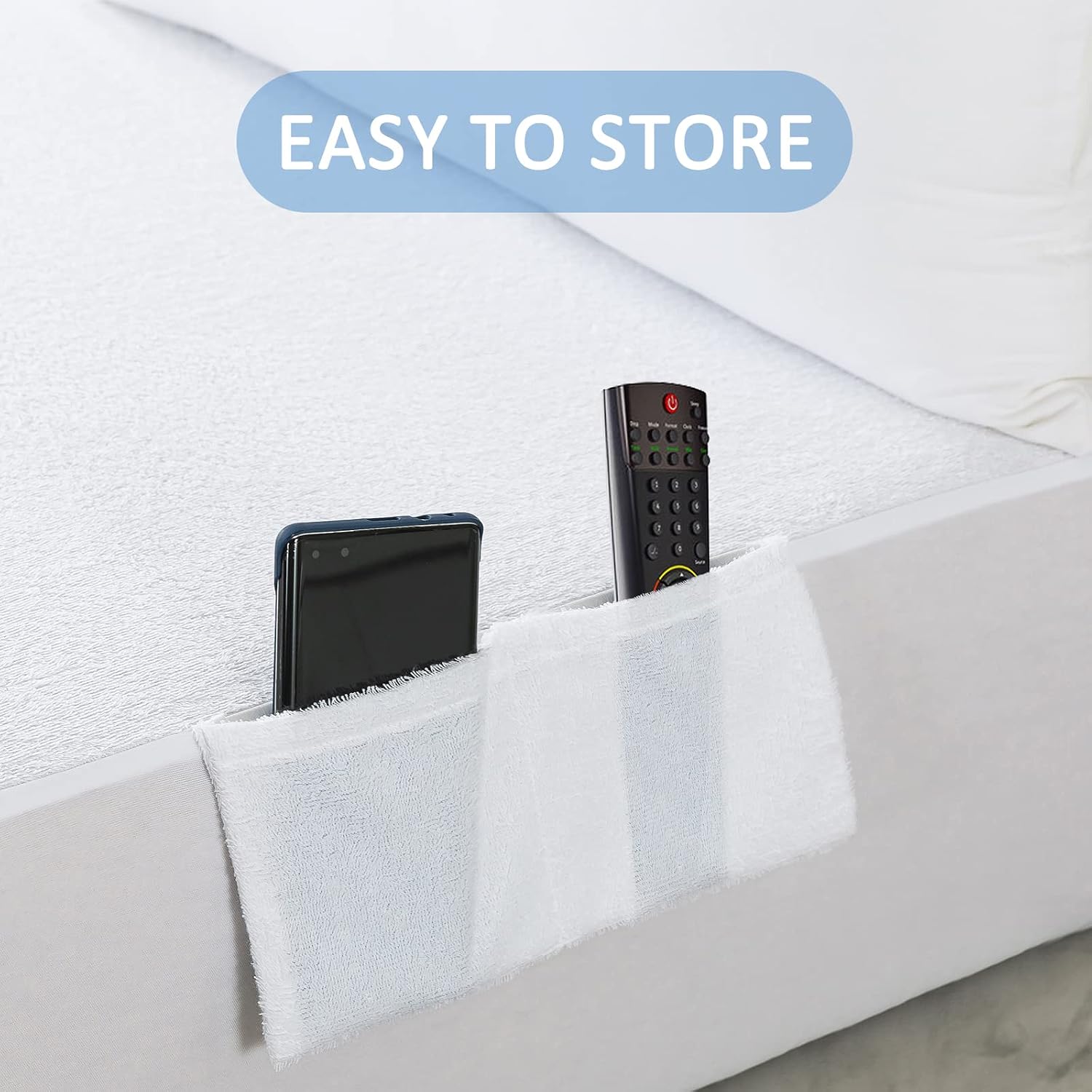 OBOEY Waterproof Mattress Protector Cal King Size, Ultra Soft Breathable Mattress Bed Deep Pocket Noiseless Cotton Terry Surface Vinyl Free