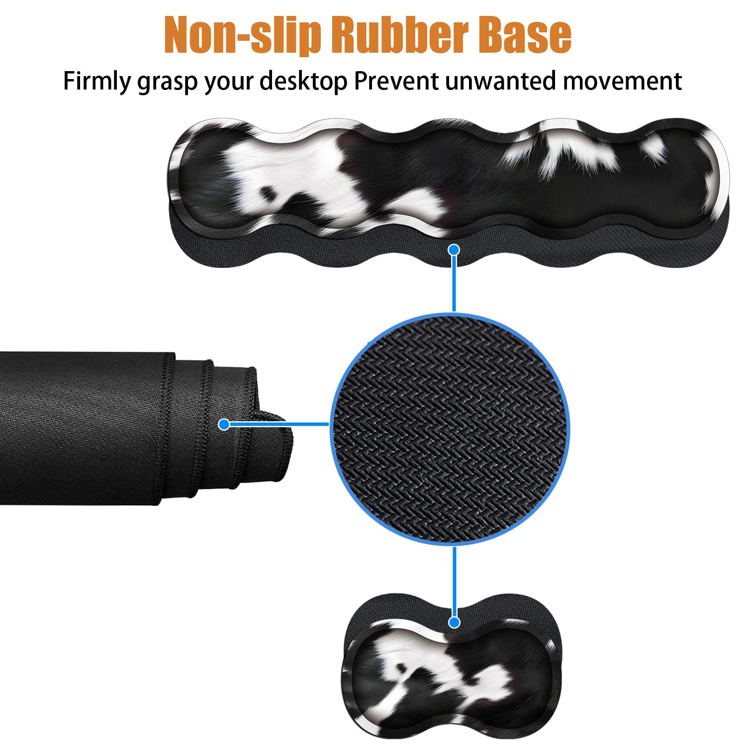 Ensemble repose-poignet ergonomique 4 en 1 pour clavier et tapis de souris, grand tapis de bureau XXL de jeu avec base antidérapante, mousse à mémoire de forme, pour la maison, le bureau, les études