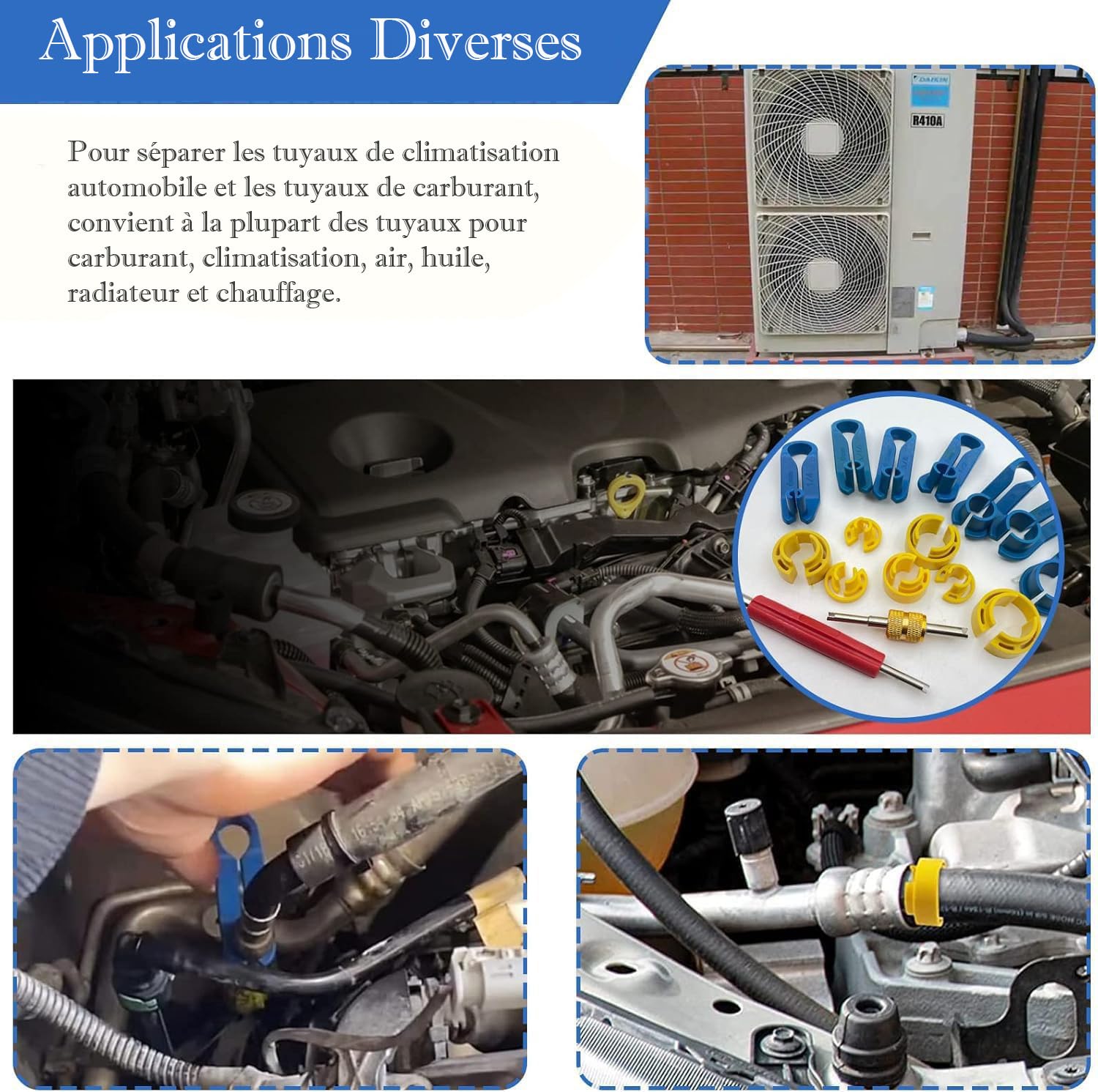 Kit di 16 1 Strumenti Disconnettore Tubi Carburante/AC Auto - per Linea Aria Condizionata, Raffreddatore Olio e Tubo Benzina