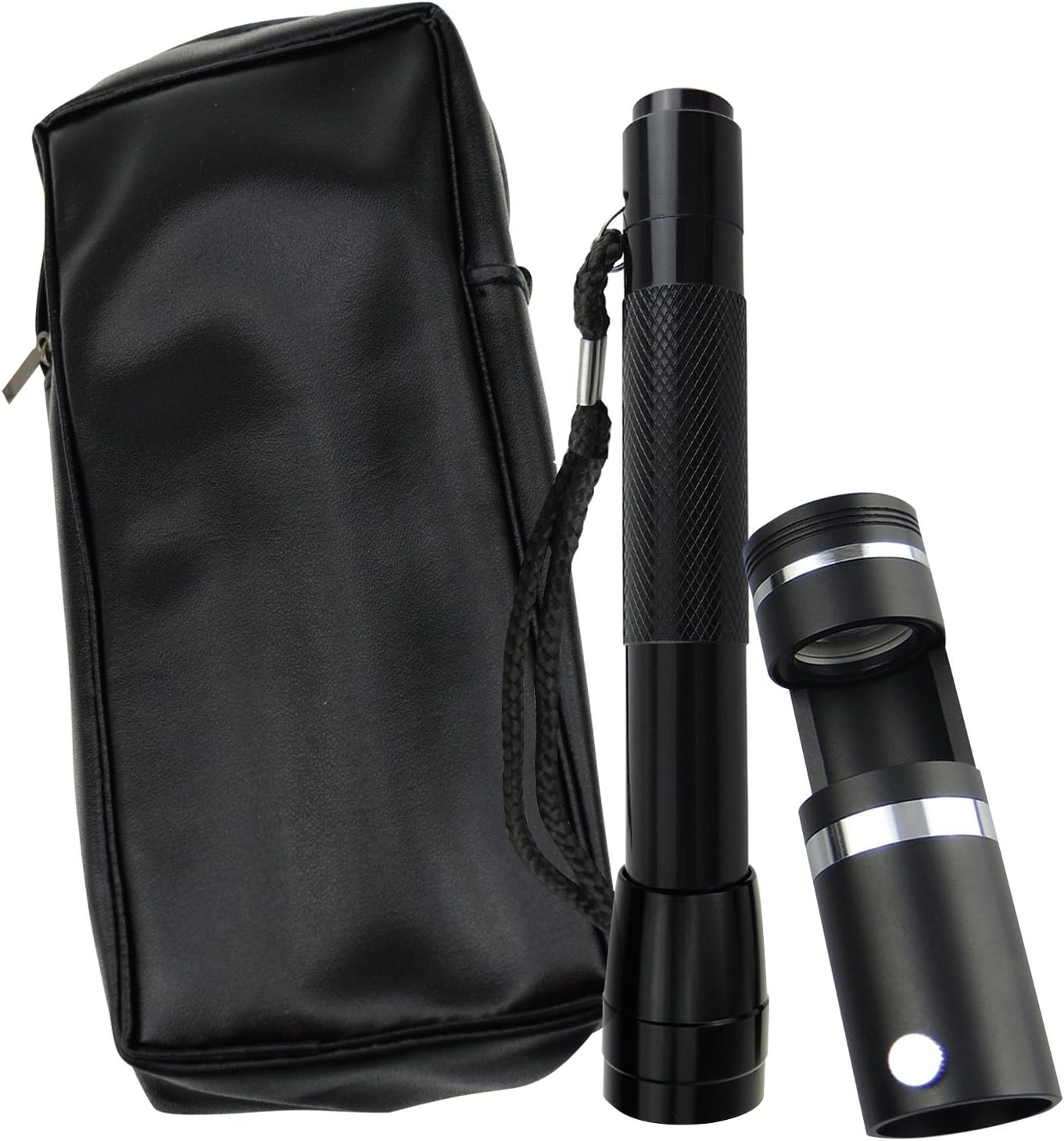 Professional 18mm 10x Handheld Optics Darkfield Loupe LED Polariscope with Flashlight, Dark Field Hastings Loupe Magnifier Jeweler Gemologist Gemstone Tester Tool