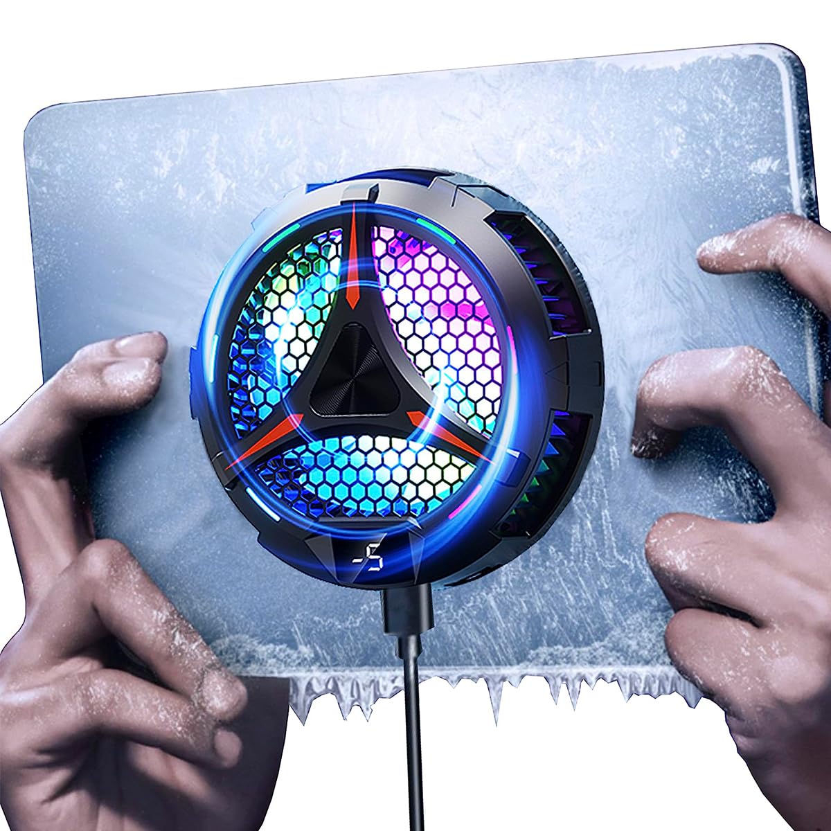 iPad Cooler, Phone Cooler Gaming Fan, Laptop Cooler Cooling Pad, Magnetic Tablet Cooler for ipad/Surface pro/Samsung Tab High Speed Turbo Fan Tablet Cooler with LCD Digital Display for Live Streaming (B0CXGPM2ND) Amazon Price History, Amazon Price Tracker