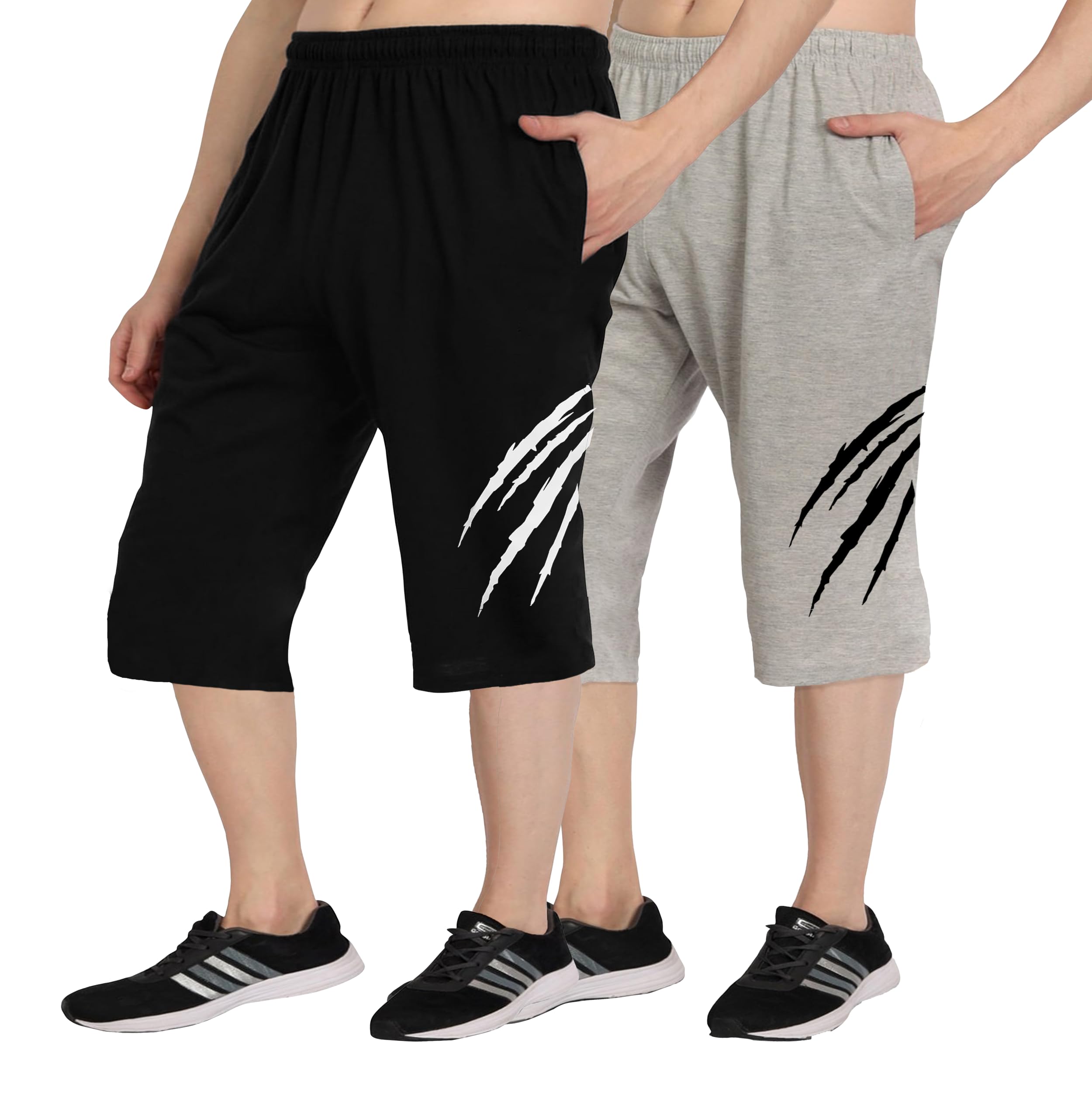 West Gate Clothing Plus Size Mens Three Fourth for Men | Mens Cotton Capri | Men's 3/4 Combo Pack 2 | Roar Print | Men's Capri 2XL,3XL,4XL,5XL-picture-13