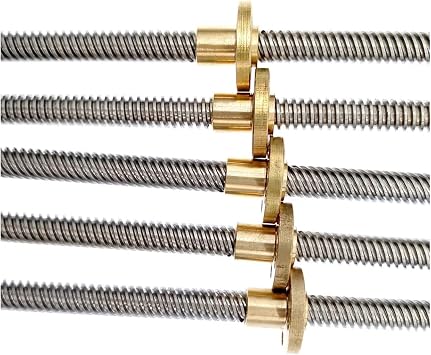 Lead Screw T8 400mm Linear Guide 3D Printers Parts helical pitch 2mm 4mm 8mm 10mm 12mm Trapezoidal Screws with nutHelical pitch 1mm