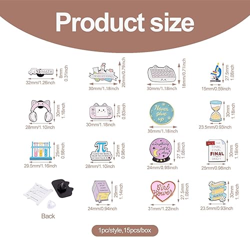 Miniatura 71 de Pandahall - Broches esmaltados de aleación con varios temas, broche de solapa, juego de pines esmaltados