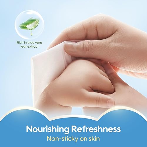 Miniatura 7 de Toallitas para bebés sin perfume, 99.91% toallitas a base de agua purificada, 720 unidades (12 paquetes x 60), hipoalergénicas para piel sensible