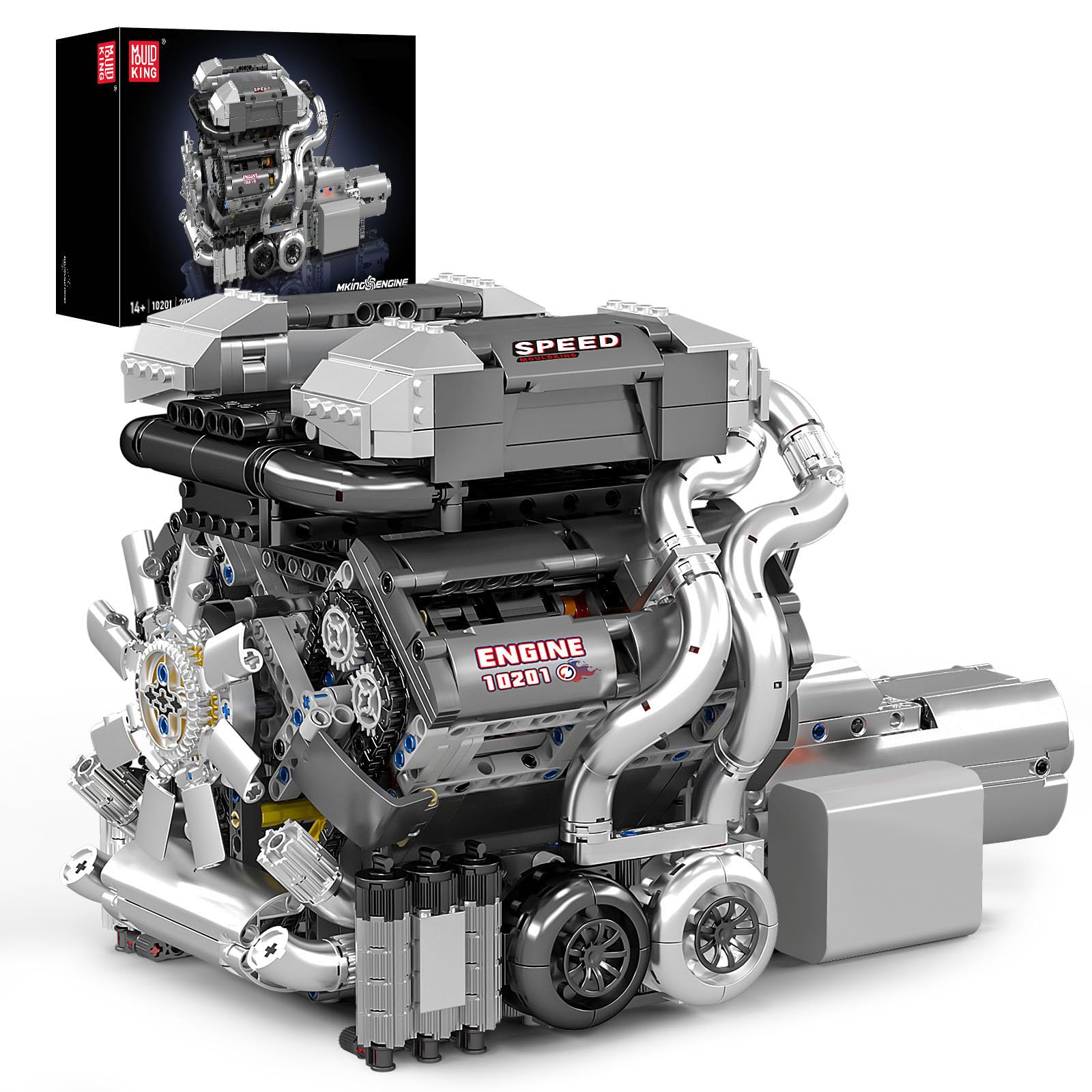 Amazon.co.jp: Mould King 10201 W16エンジン組み立てキット - 自分で