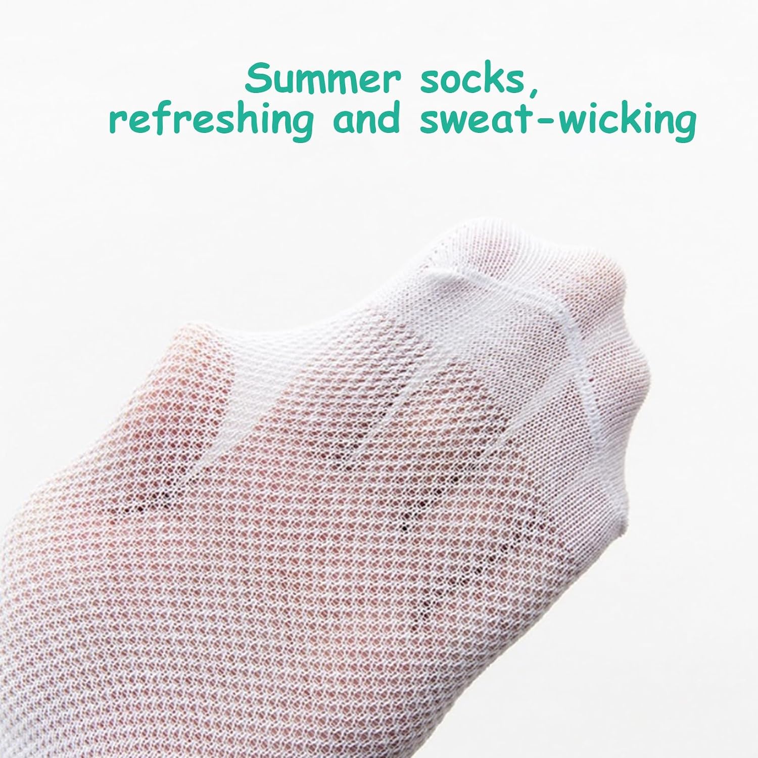 Toddler Girls Socks with Ruffle White Mesh Socks 5 Pairs 1-12 Years Spring Summer