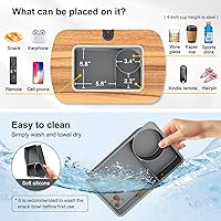 Vista 3 de Tablet Pillow Stand for Lap Use,Adjustable iPad Holder with Snack Bowl,360° Rotating Clip for 4.7-13" Kindle,Phone,Tablet.Ideal for Hands-Free