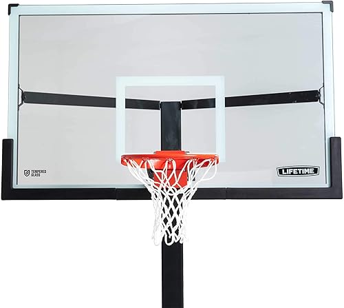 Miniatura 9 de Lifetime Aro de Baloncesto Mammoth Deluxe Enterrado de 72", Altura Ajustable Mammoth Lift, Sistema de Fijación con Pernos de Tablero de Vidrio