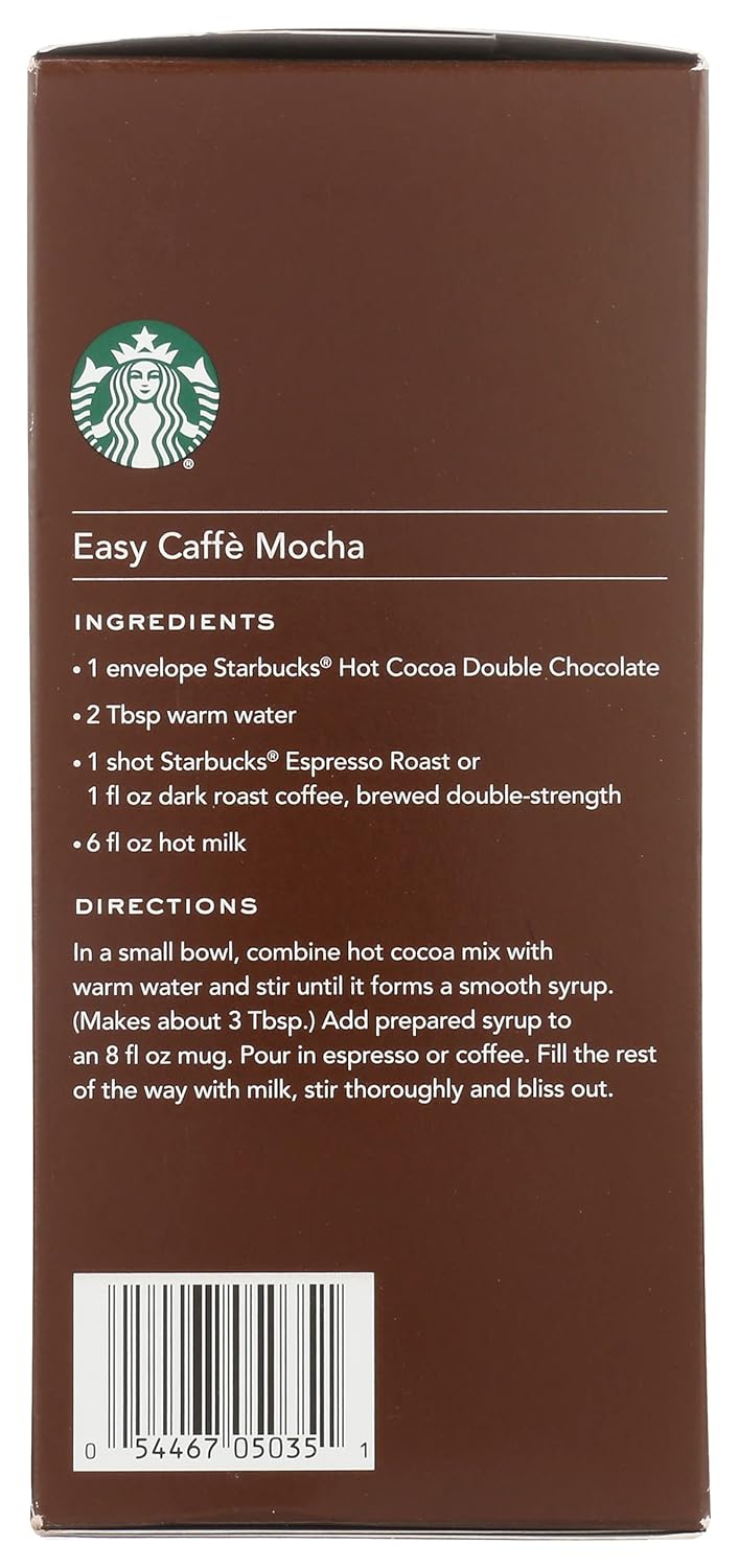 Starbucks Hot Cocoa Mix, Double Chocolate, 8 Count (Pack of 3)