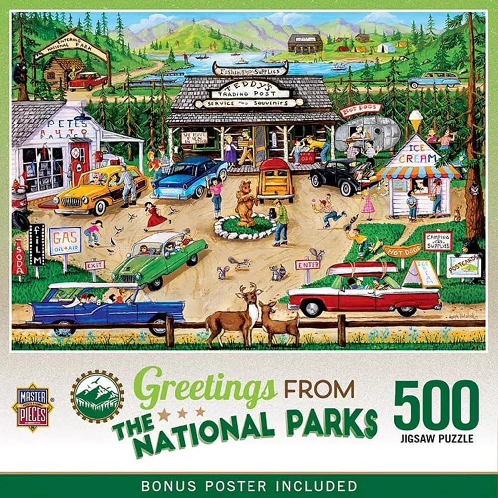 550 Piece Jigsaw Puzzle, The National Parks, Fun for Adults, Family, Kids, 18" x 24"