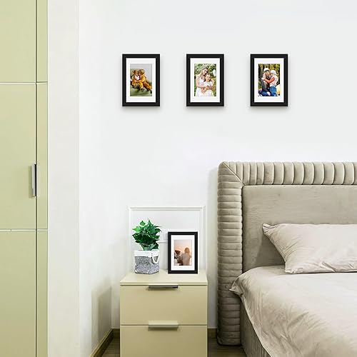 Miniatura 642 de Picrit - Juego de 12 portarretratos de 5 x 7 pulgadas para colgar en la pared o exhibir sobre una mesa, para fotos de 4 x 6 con paspartú o 5 x 7