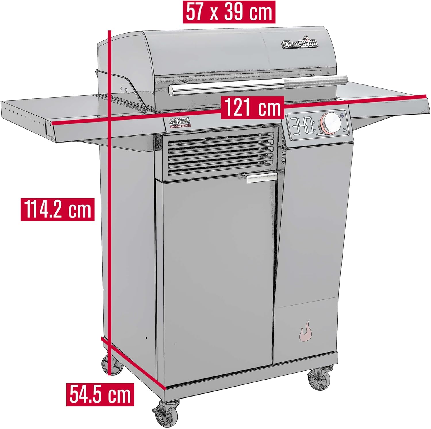 Char-Broil SMART-E Barbecue elettrico – E-POWER fino a 370 °C, Controllo Preciso della Temperatura e Modalità AUTO CLEAN Char-Broil SMART-E Barbecue elettrico – E-POWER fino a 370 °C, Controllo Preciso della Temperatura e Modalità AUTO CLEAN