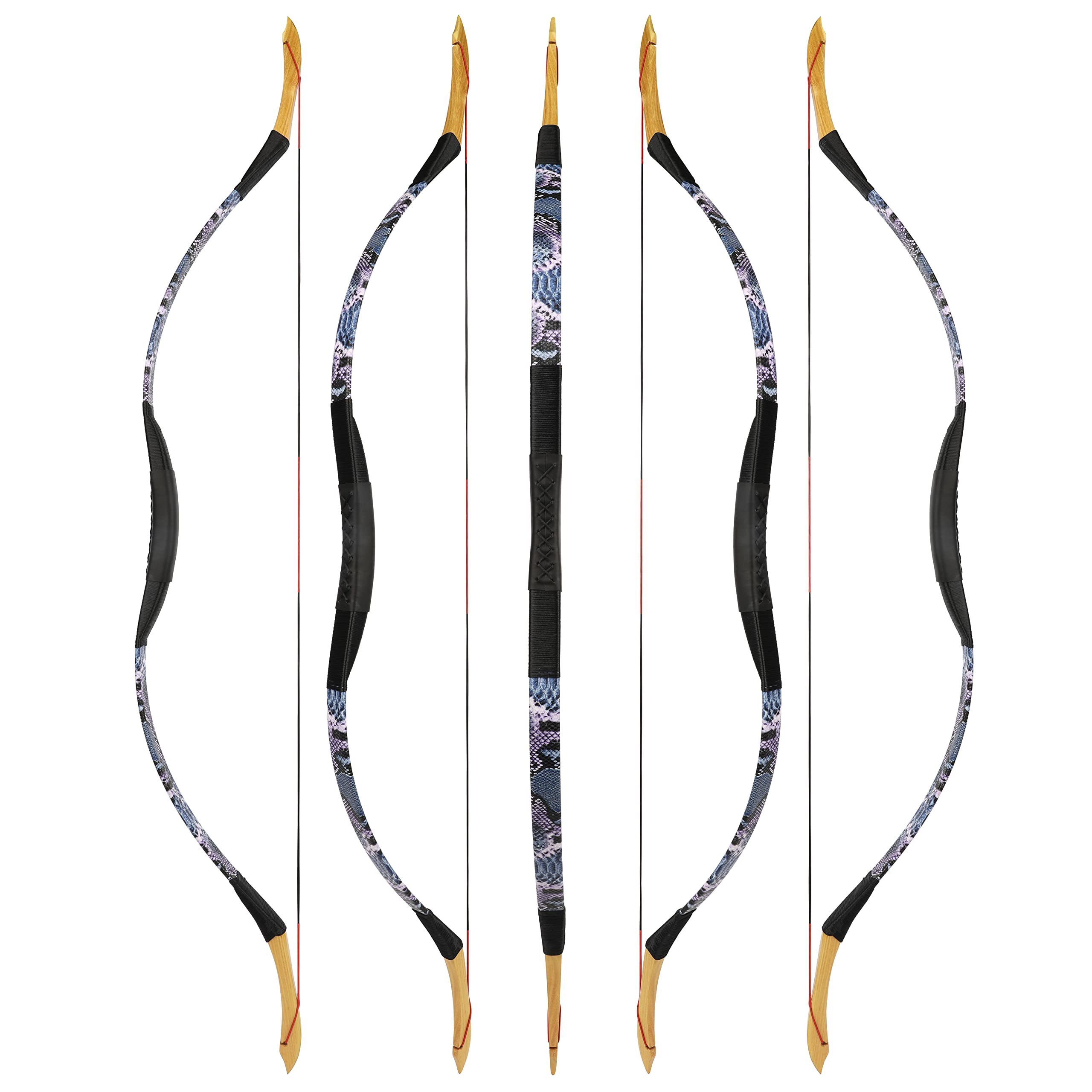Traditional Hunting Longbow | Handmade Wooden Mongolian Style Bow | Adults Youth Beginners | Ambidextrous‌