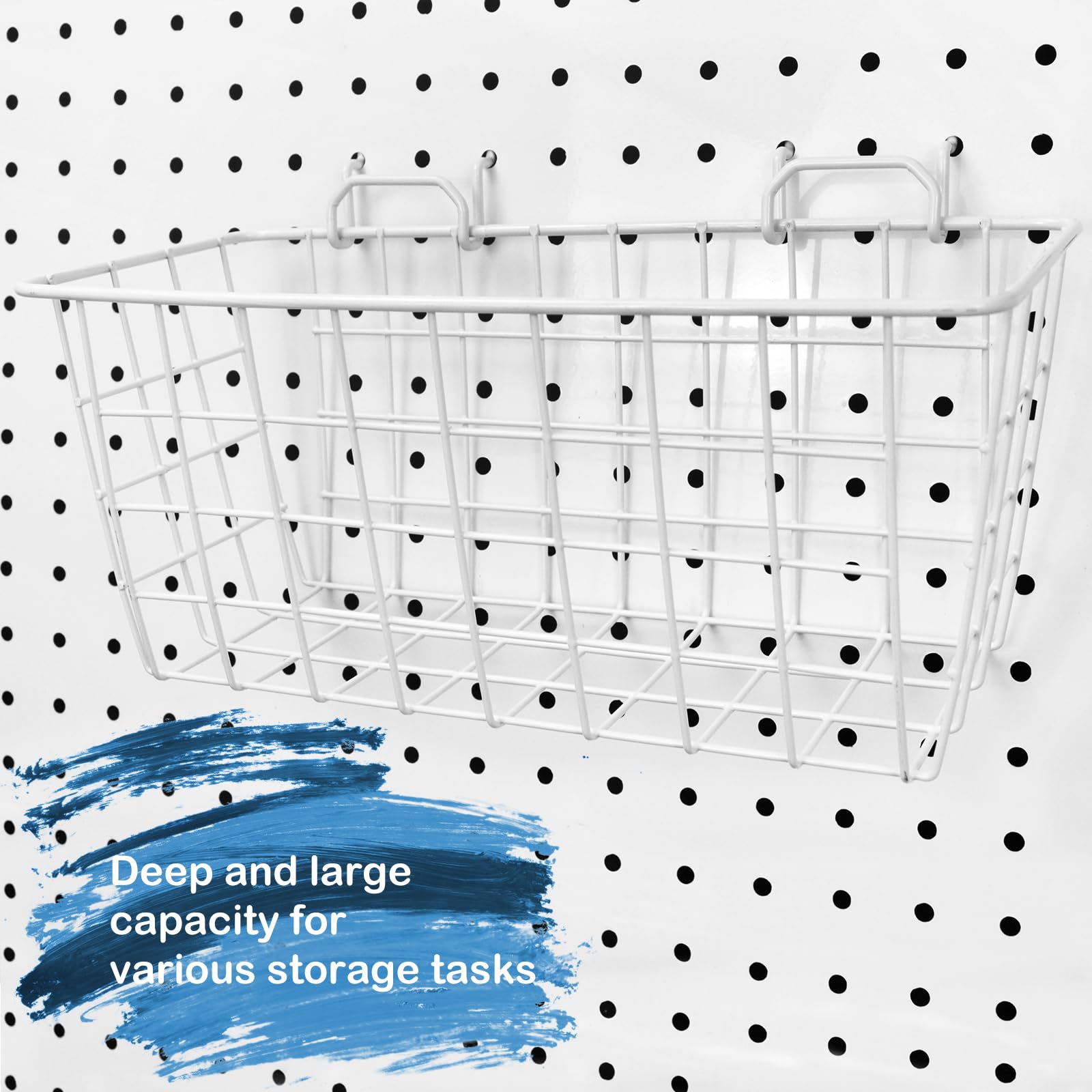 GCORE 4 Pack Pegboard Baskets, Metal Shelves Hooks To 1/