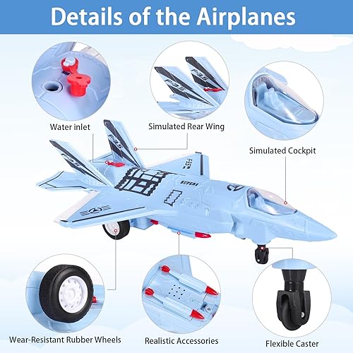 Miniatura 6 de ele ELEOPTION RC Fighter Jet Toy Vehículo avión de control remoto con luces intermitentes y sonido helicóptero avión juguetes para niños de 3, 4, 5,
