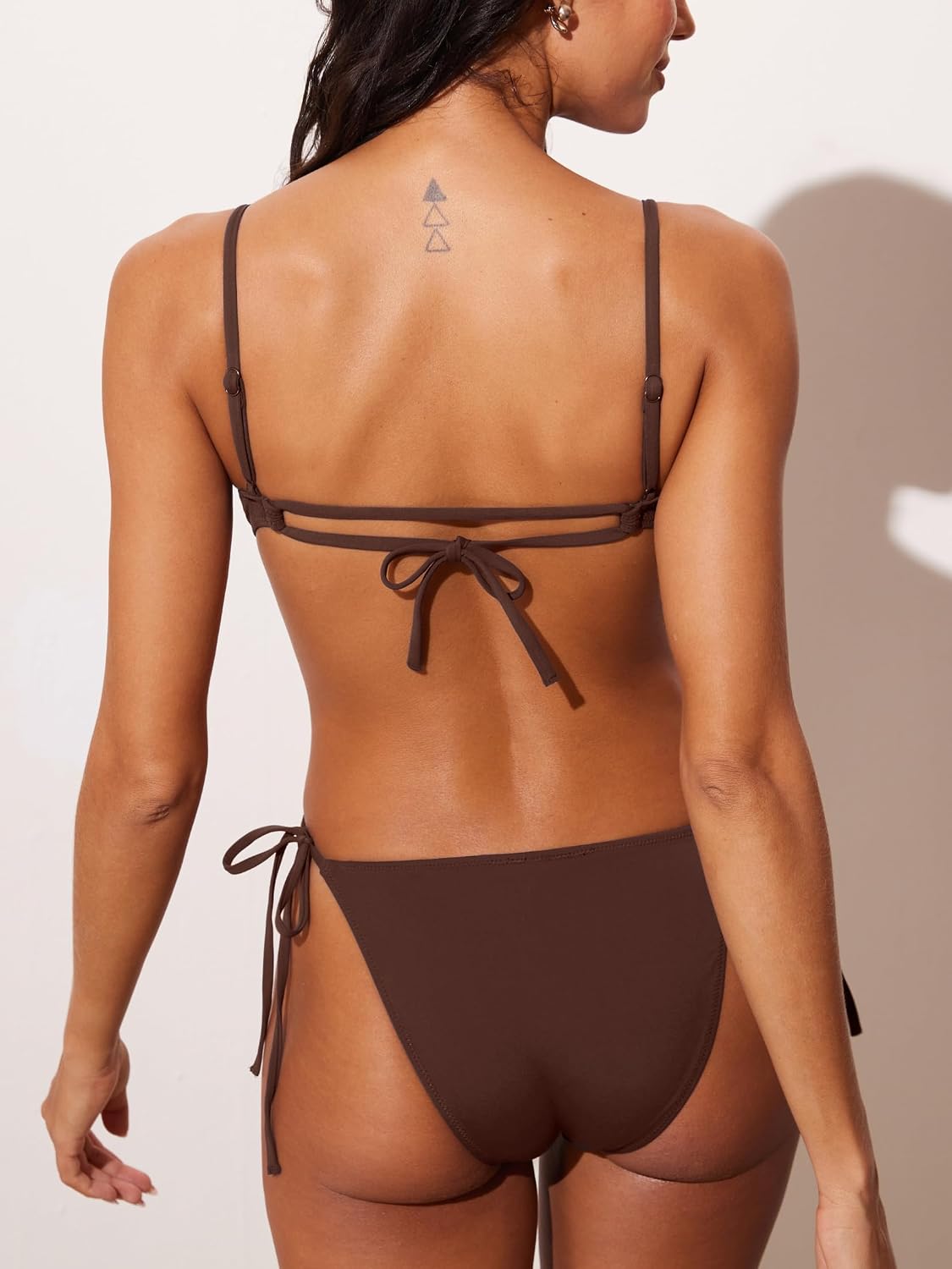 DOBREVA Women's One Piece Swimsuit Strappy Backless Bathing Suit Cut Out Lined Scoop Neck Adjustable Straps Swimwear