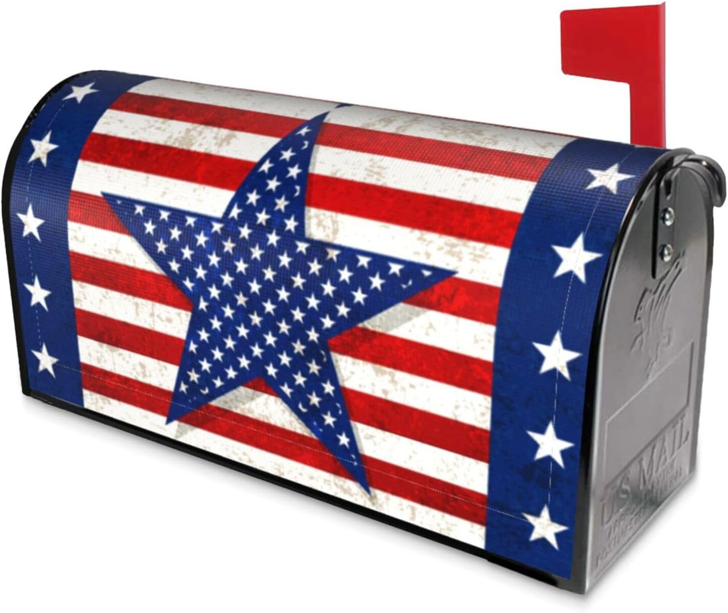 Mailbox Cover, American Flag Welcome Magnetic Mailbox Cover, Standard Size Post Letter Box Wrap Cover for Outdoor Decor(Flag)