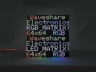 Waveshare Flexible RGB Full-Color LED Matrix Panel 3mm Pitch 64x64 Pixels Adjustable Brightness and Bendable PCB Compatible with Raspberry Pi/Raspberry Pi Pico / ESP32 / Arduino