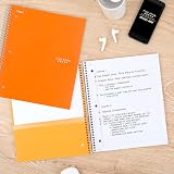 Five Star Spiral Notebook + Study App, 2 Subject, College Ruled, 8-1/2" x 11", 120 Sheets, Fights Ink Bleed, Purple, Orange, Green, Blue, Gray, Black, Color Will Vary, 1 Count (824230) – view 8