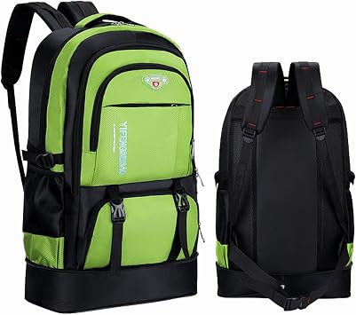 75L Expandable Large-Capacity Oxford Backpack Outdoor Backpack Extra Big Capacity Multi Compartments Lightweight Backpack green