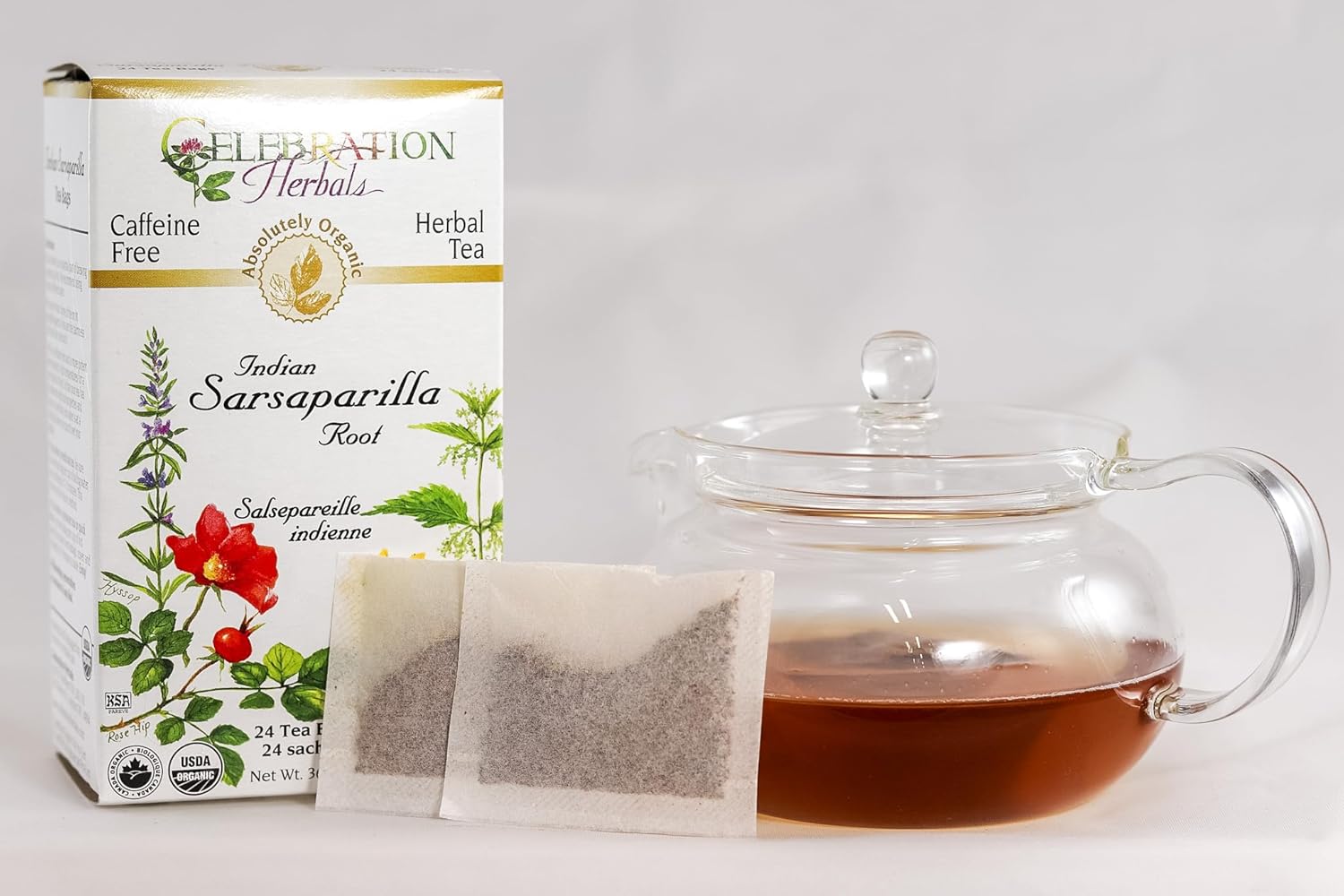 Celebration Herbals Organic Sarsaparilla Root Tea Bags 24 Count - Image 3